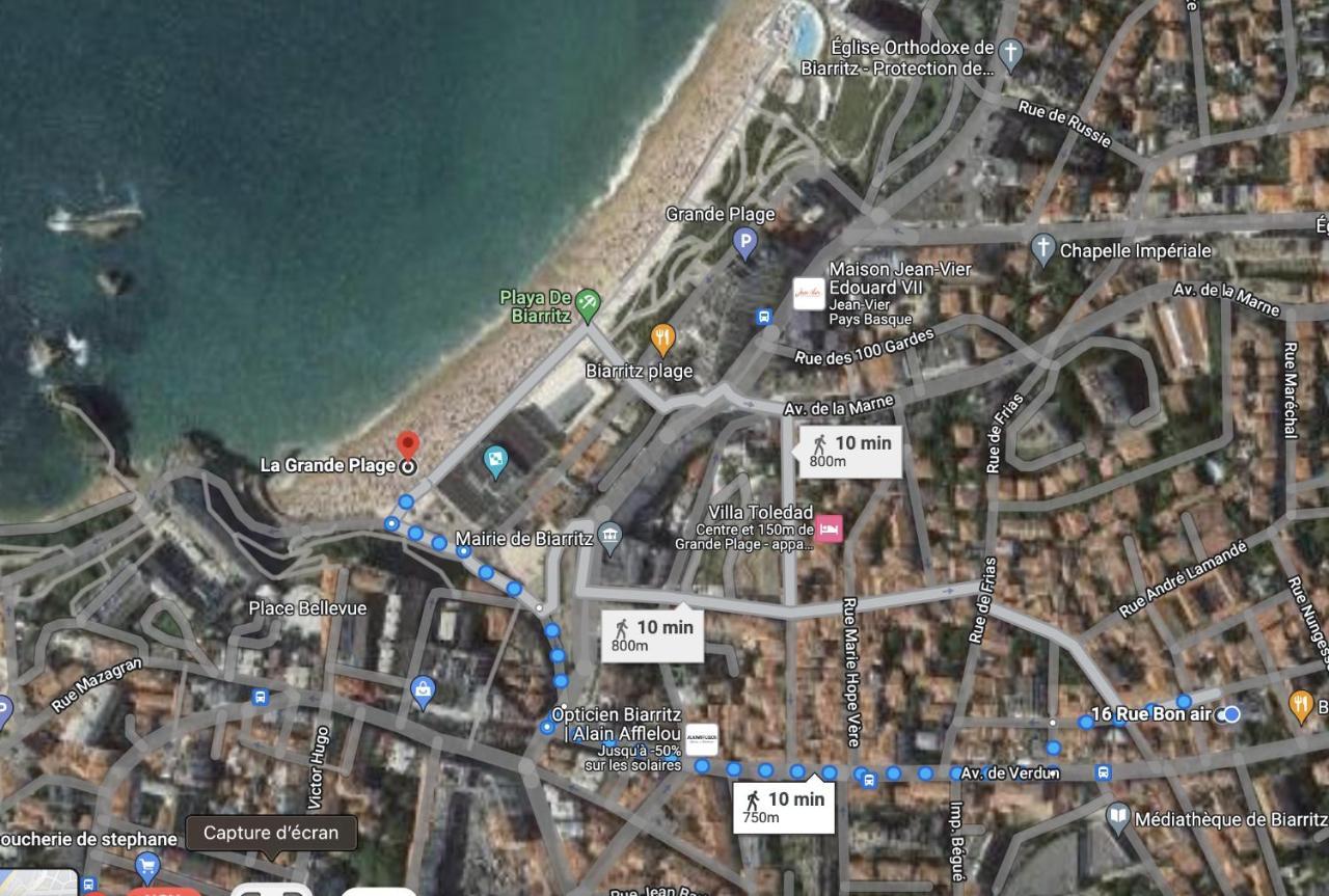 Biarritz Centre, Pres Avenue De Verdun, Cosy Apt 2 Pieces , Salon , Chambre Separe, Rue Tres Calme A 10 Minutes A Pied De La Grande Plage Buitenkant foto